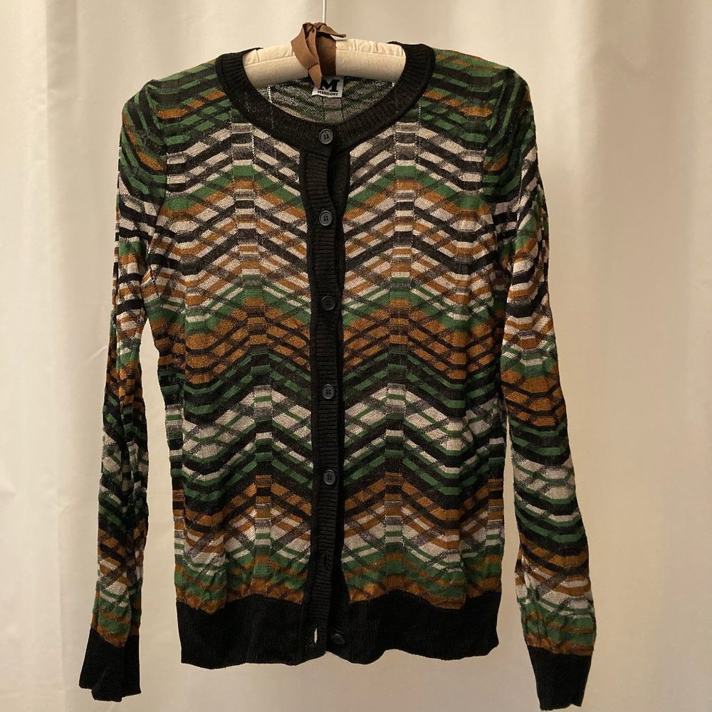 🌟 Missoni Button-Down Sweater - Size 42 - Iconic Zigzag Pattern
